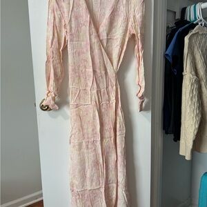 H&M Pink Floral Wrap Dress